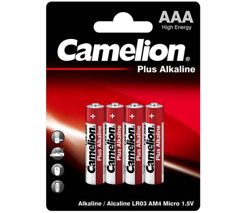 باتری نیم قلمی کملیون مدل Plus Alkaline بسته 4 عددی - یزد موبایل