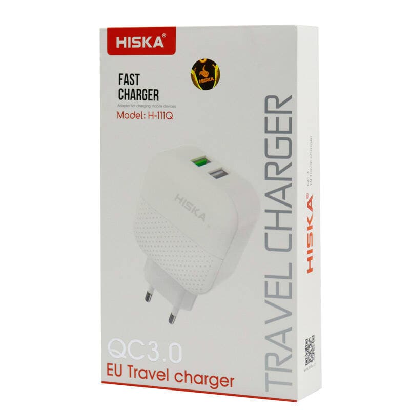 شارژر دیواری هیسکا مدل H-111Q به همراه کابل تبدیل microUSB - تصویر 1
