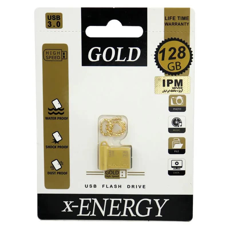 فلش مموری ایکس انرژی مدل gold USB3.0 ظرفیت 128 گیگابایت - تصویر 1