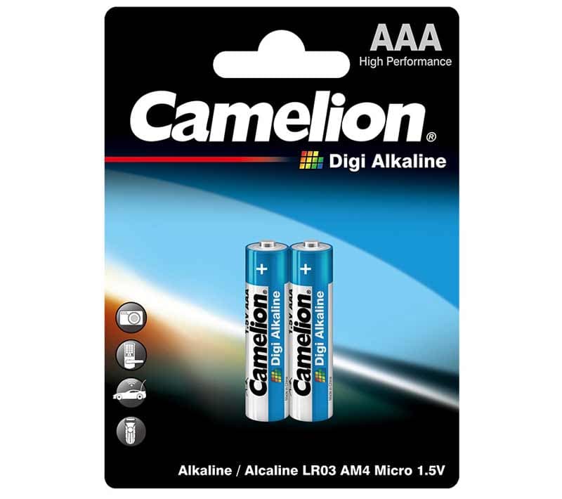 باتری نیم قلمی کملیون مدل Digi Alkaline بسته 2 عددی - یزد موبایل