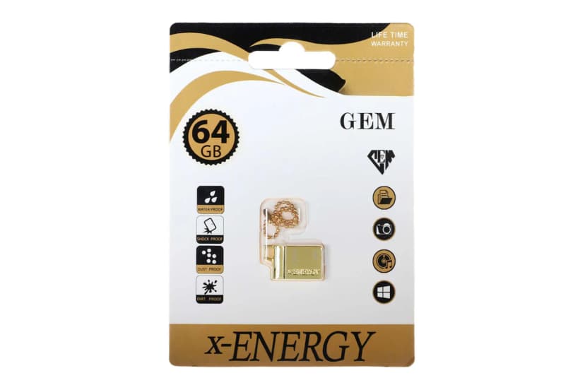 فلش ایکس انرژی مدل GOLDEN GEM ظرفیت 64 گیگابایت USB 2.0 - یزد موبایل