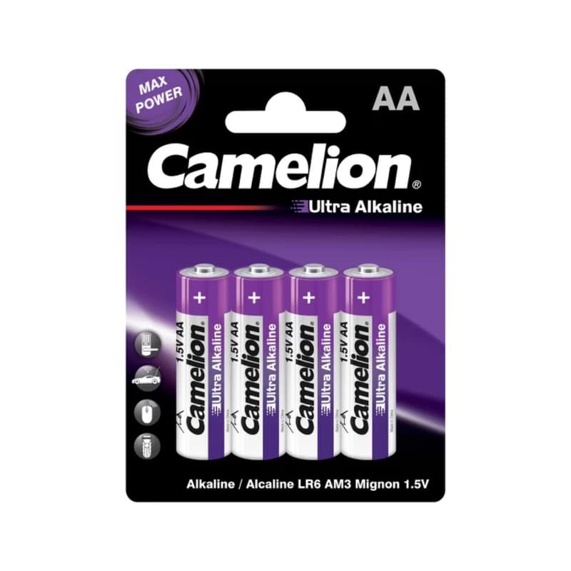 باتری قلمی کملیون مدل Ultra Alkaline بسته چهار عددی - یزد موبایل